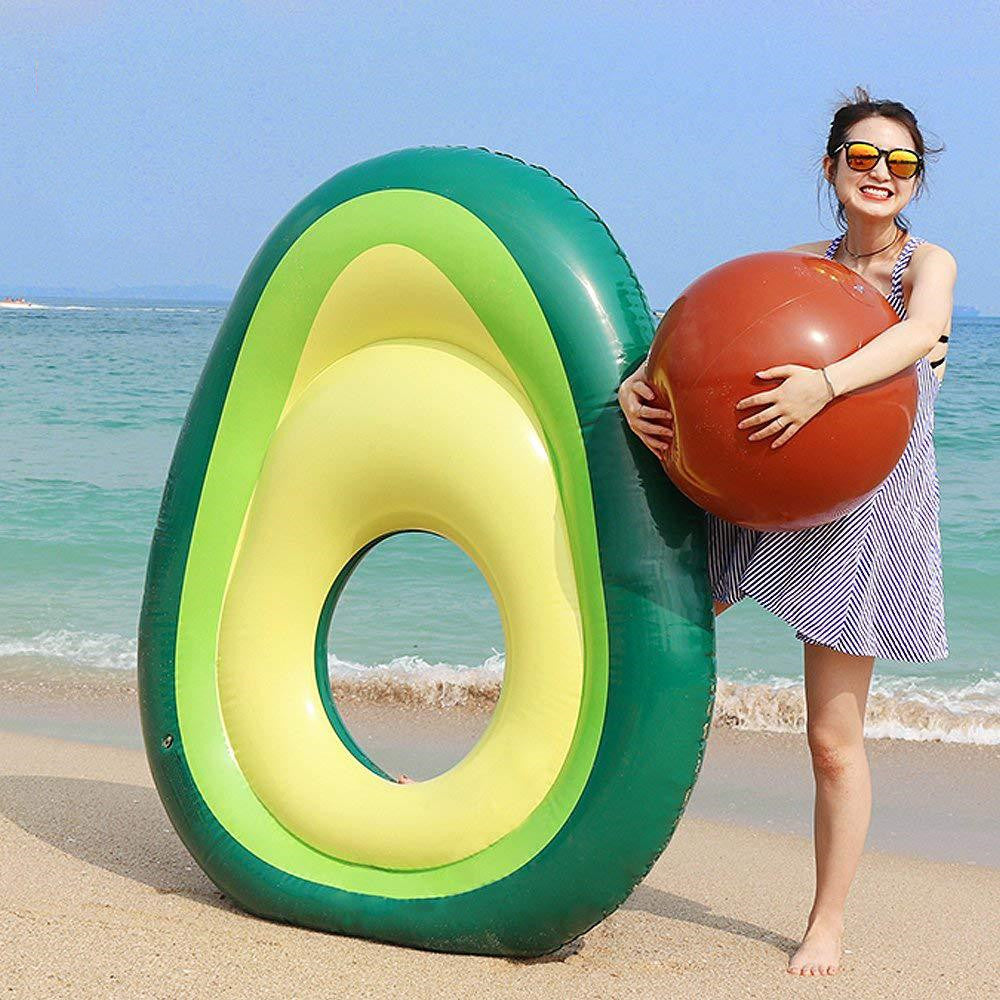 Pregnancy-Friendly Inflatable Avocado Pool Float – Ultimate Belly Support & Relaxation for Moms-to-Be | Babymoon Essential! 🥑💖🌊