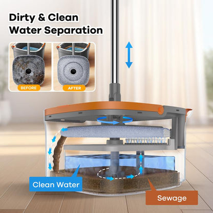 🚀 Zolele Spin Mop M16Pro – The Ultimate Clean Water Mop System! 🧼✨