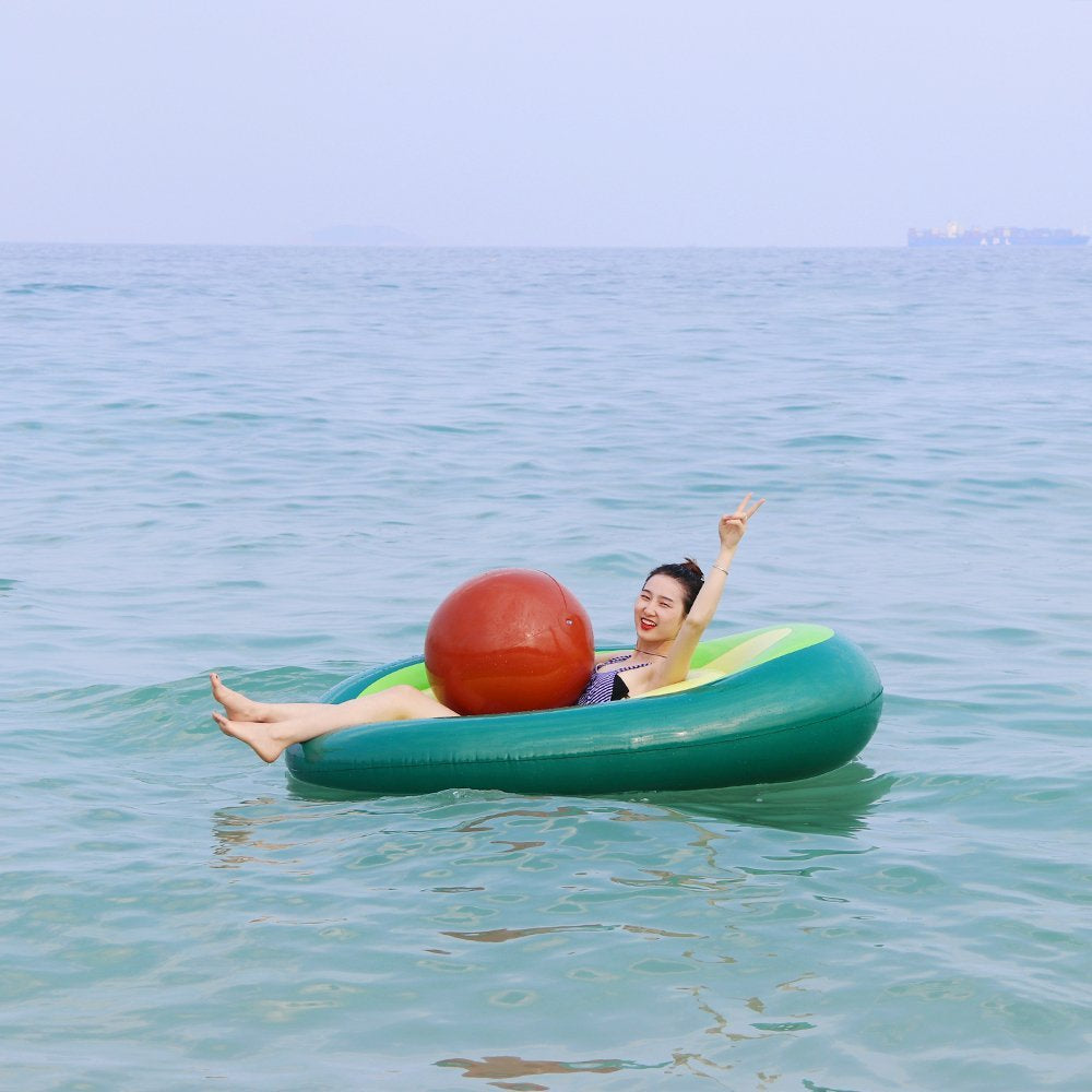 Pregnancy-Friendly Inflatable Avocado Pool Float – Ultimate Belly Support & Relaxation for Moms-to-Be | Babymoon Essential! 🥑💖🌊